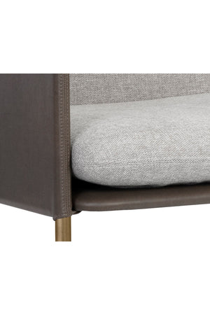 Modern European furniture - Leather Arm Gray Lounge Chair - www.oroa.com