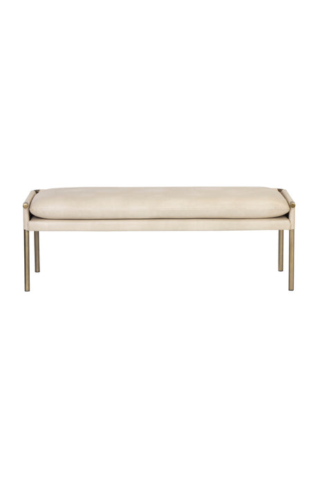 Modern European furniture - Brass Frame Modern Bench - www.oroa.com