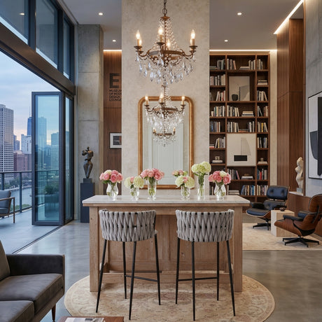   Weaved Back Counter Stool | Oroa.com