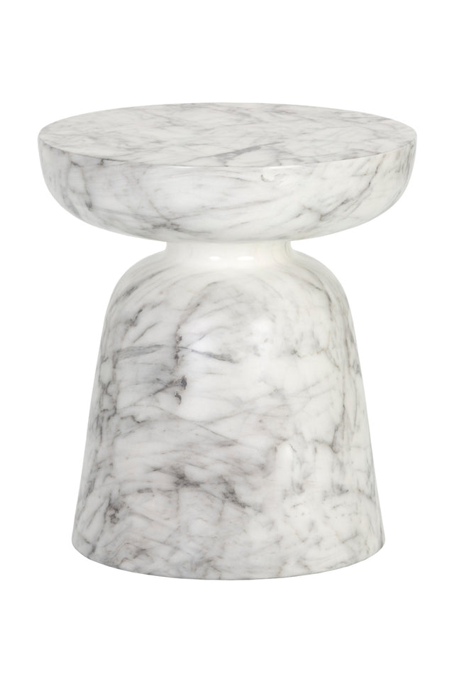 Modern European furniture - Marble-Look Indoor/Outdoor End Table - www.oroa.com