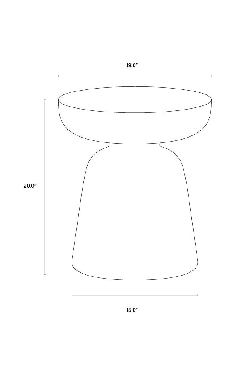 Modern European furniture - Marble-Look Indoor/Outdoor End Table - www.oroa.com