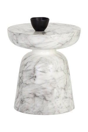 Modern European furniture - Marble-Look Indoor/Outdoor End Table - www.oroa.com