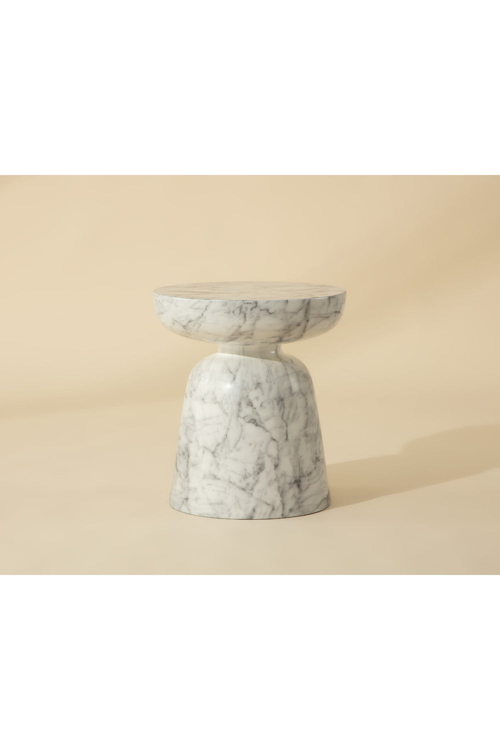 Modern European furniture - Marble-Look Indoor/Outdoor End Table - www.oroa.com