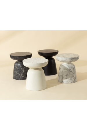 Modern European furniture - Marble-Look Indoor/Outdoor End Table - www.oroa.com