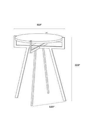   Modern European furniture - Antique Brass Marble End Table - www.oroa.com | Oroa.com