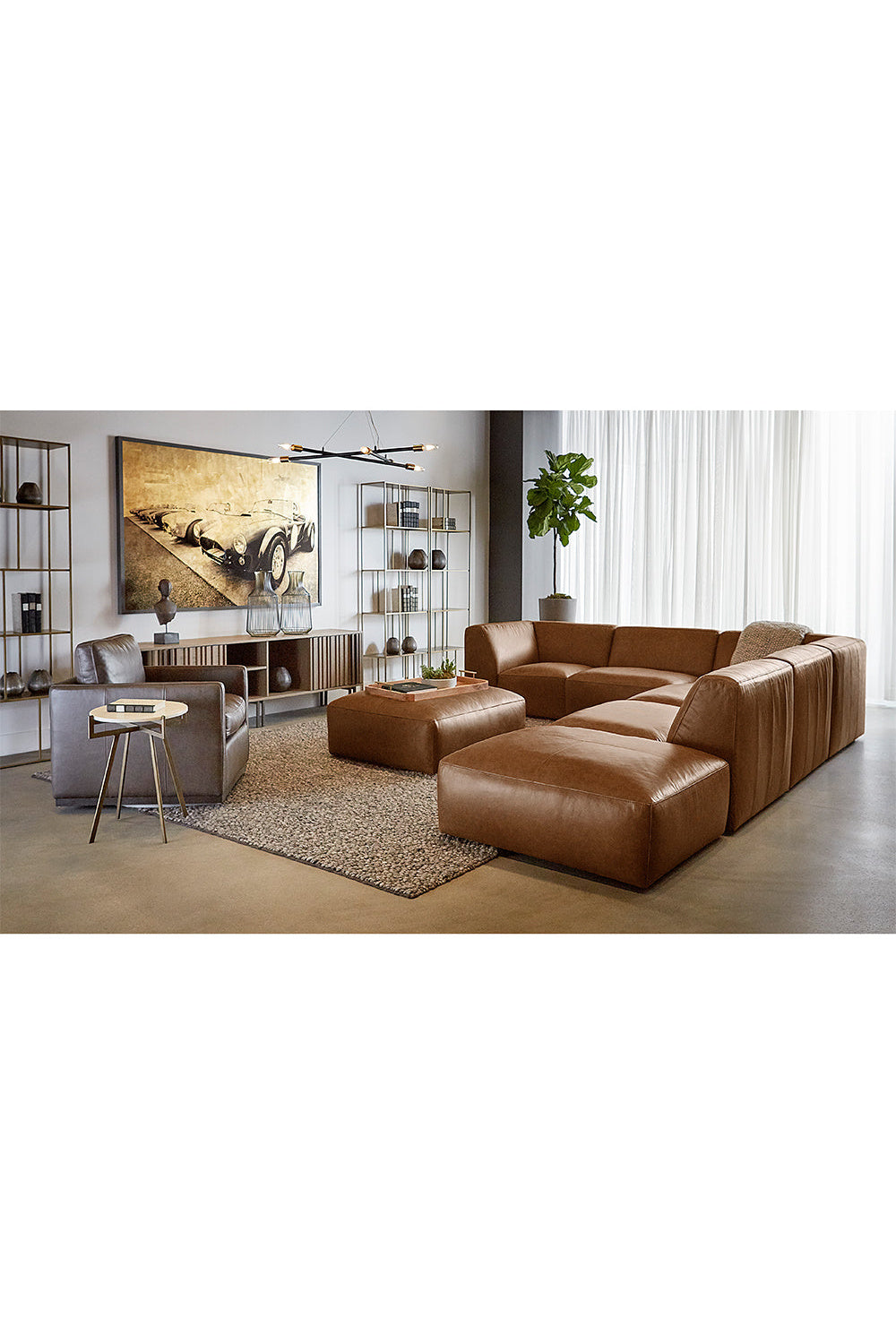   Modern European furniture - Antique Brass Marble End Table - www.oroa.com | Oroa.com