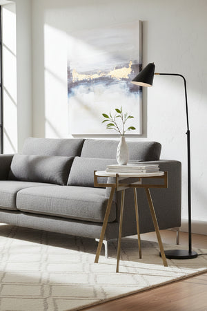   Modern European furniture - Antique Brass Marble End Table - www.oroa.com | Oroa.com