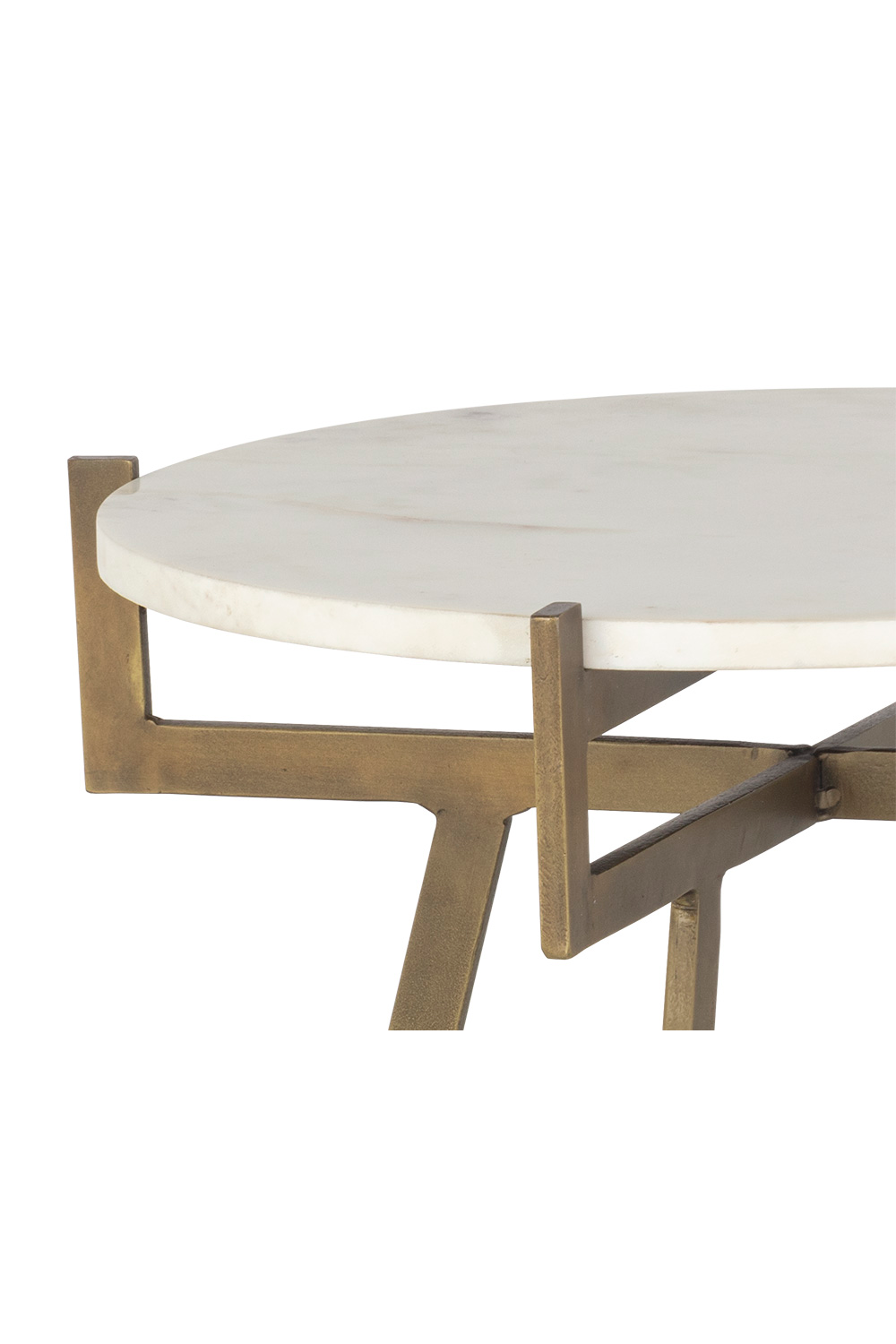   Modern European furniture - Antique Brass Marble End Table - www.oroa.com | Oroa.com