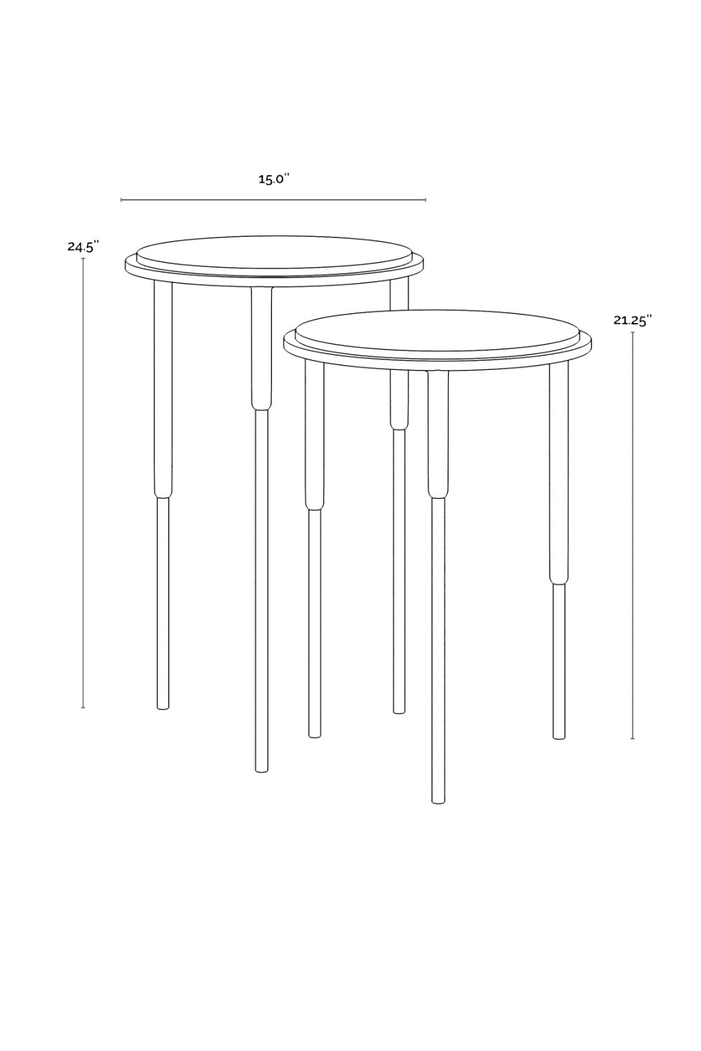   Modern European furniture - Black Marble Nesting End Tables (2) - www.oroa.com | Oroa.com