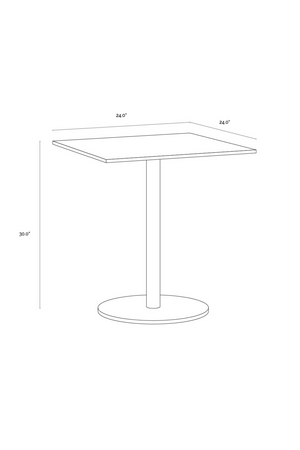  Modern European furniture - Art Deco Marble Square Bistro Table - www.oroa.com | Oroa.com