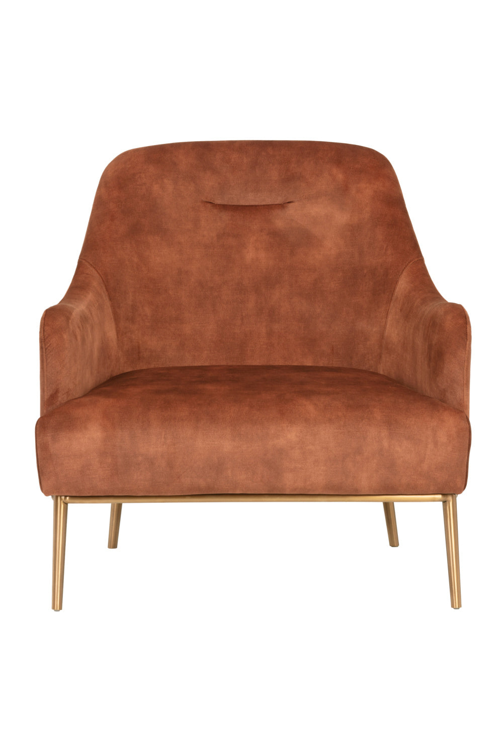 Modern European furniture - Orange Velvet Look Lounge Chair - www.oroa.com