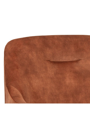 Modern European furniture - Orange Velvet Look Lounge Chair - www.oroa.com