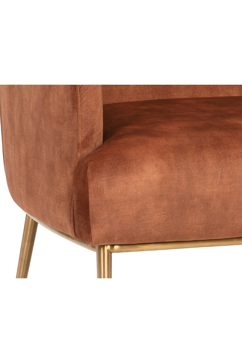 Modern European furniture - Orange Velvet Look Lounge Chair - www.oroa.com