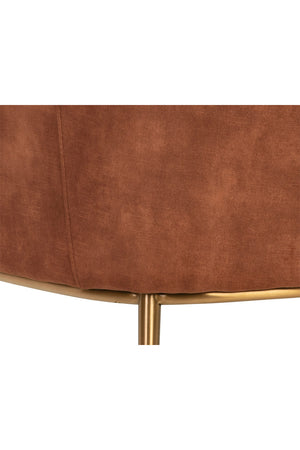 Modern European furniture - Orange Velvet Look Lounge Chair - www.oroa.com