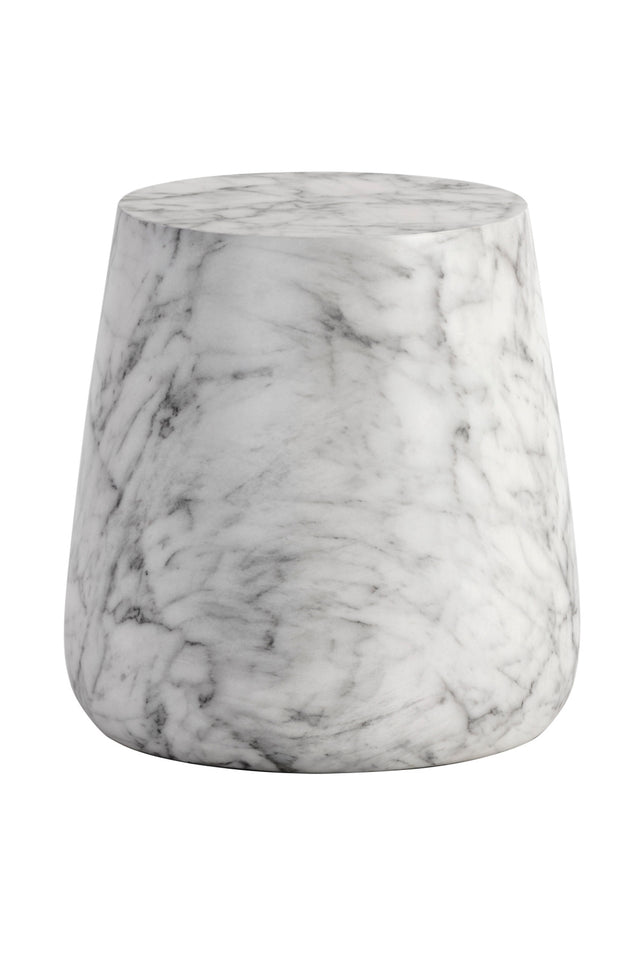 Modern European furniture - Marble Look Indoor/Outdoor Concrete End Table - www.oroa.com