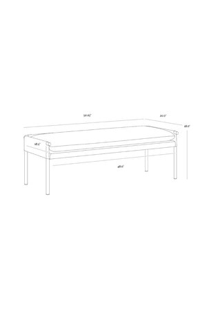   Modern European furniture - Brass Frame Modern Bench - www.oroa.com | Oroa.com