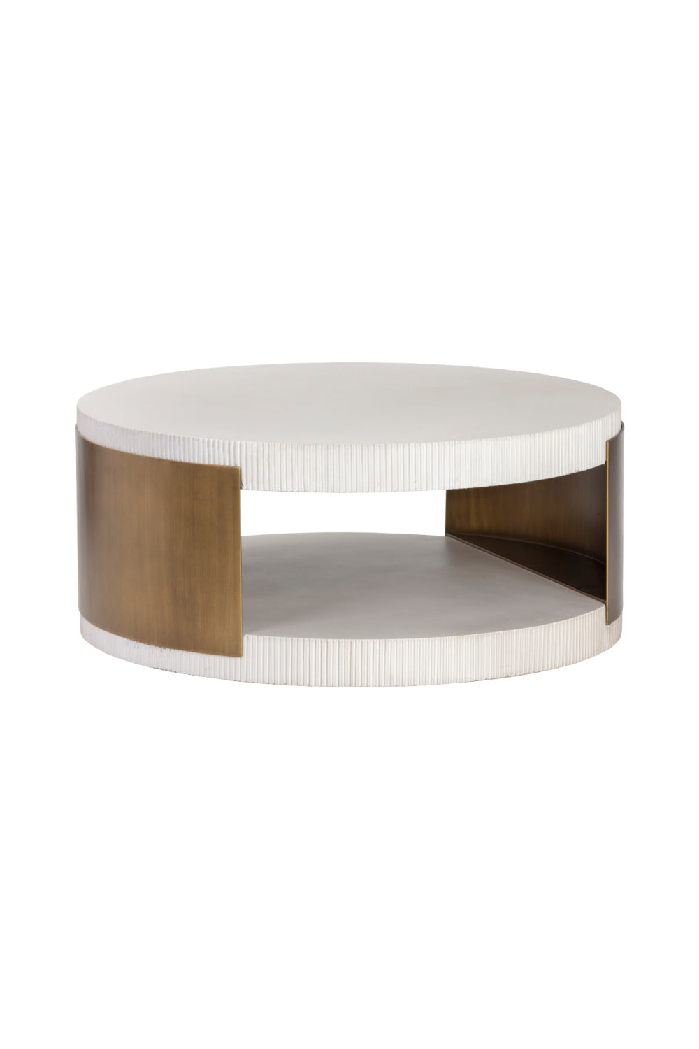 Modern European furniture - White Ridged Indoor/Outdoor Coffee Table  - www.oroa.com