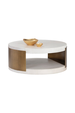 Modern European furniture - White Ridged Indoor/Outdoor Coffee Table  - www.oroa.com