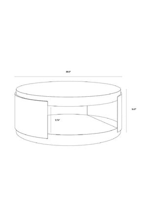 Modern European furniture - White Ridged Indoor/Outdoor Coffee Table  - www.oroa.com
