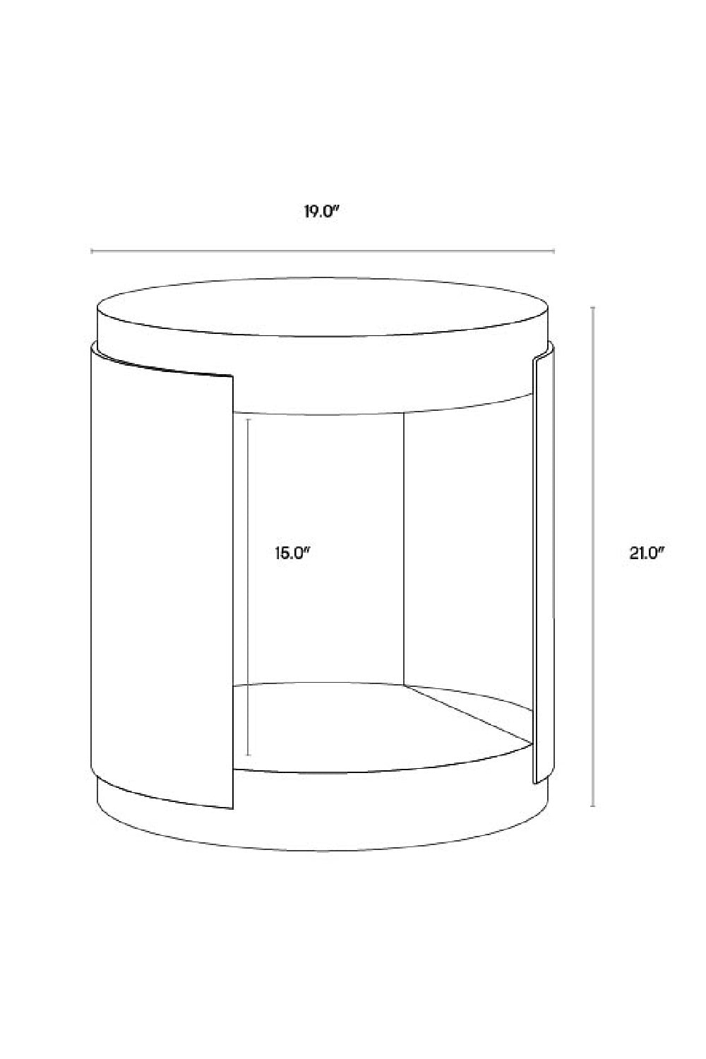 Modern European furniture - White Ridged Indoor/Outdoor End Table - www.oroa.com
