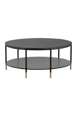 Black Round Indoor/Outdoor Coffee Table | Splendido Zuma | Oroa.com