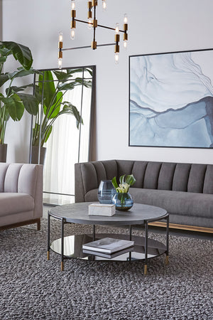 Black Round Indoor/Outdoor Coffee Table | Splendido Zuma | Oroa.com