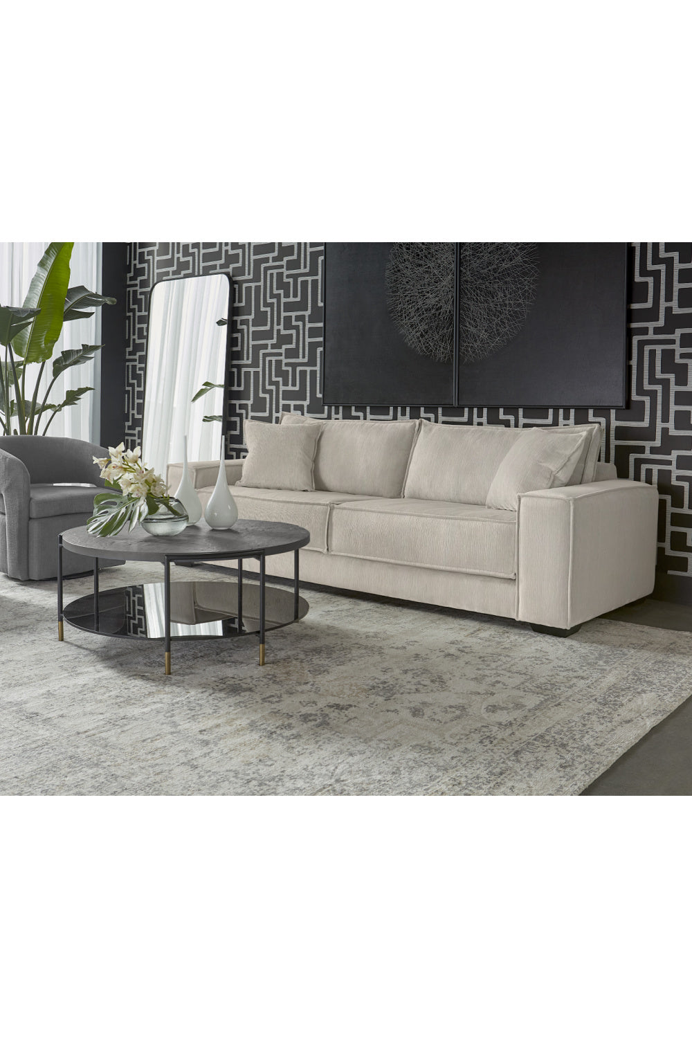 Black Round Indoor/Outdoor Coffee Table | Splendido Zuma | Oroa.com