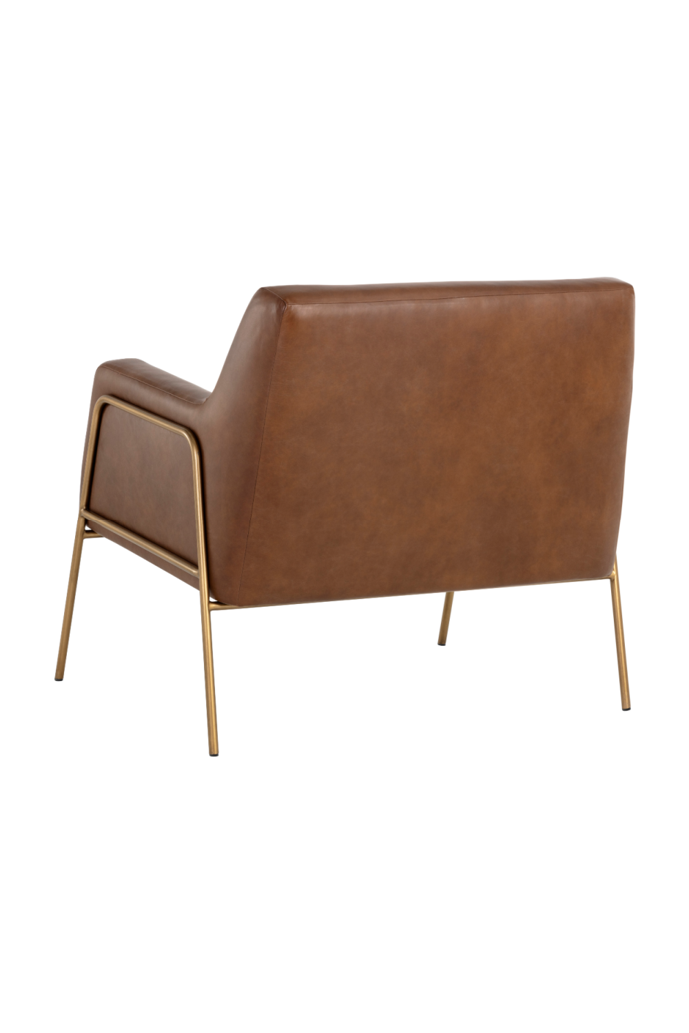 Modern European furniture - Vintage Brown Leather Lounge Chair - www.oroa.com