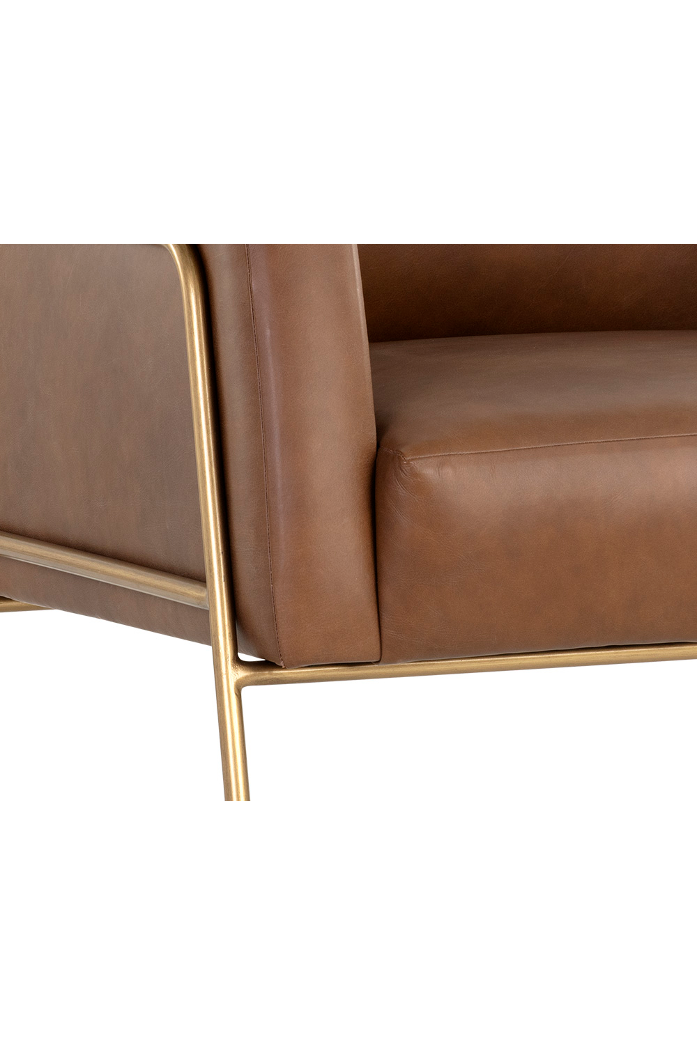 Modern European furniture - Vintage Brown Leather Lounge Chair - www.oroa.com