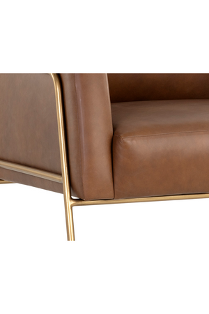 Modern European furniture - Vintage Brown Leather Lounge Chair - www.oroa.com