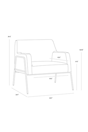 Modern European furniture - Vintage Brown Leather Lounge Chair - www.oroa.com