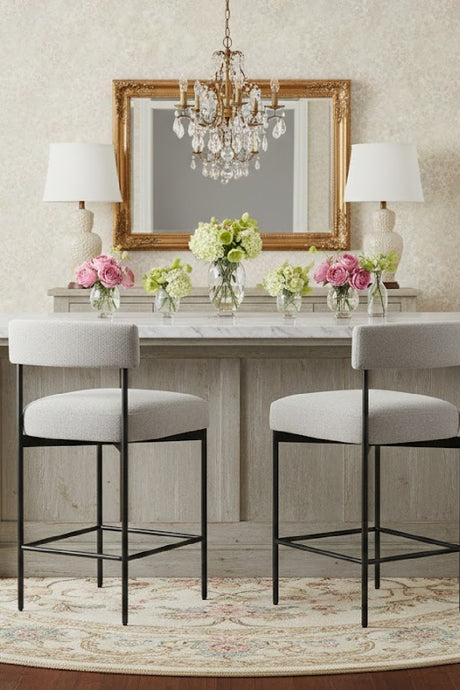 Modern European furniture - Low Back Fabric Counter Stool - www.oroa.com