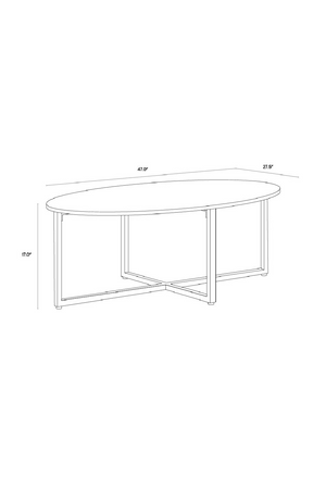   Modern European furniture - White Oval Marble Coffee Table - www.oroa.com | Oroa.com
