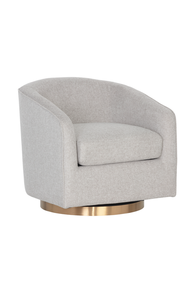 Modern European furniture - Curved Swivel Lounge Chair - www.oroa.com