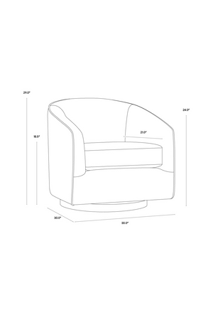 Modern European furniture - Curved Swivel Lounge Chair - www.oroa.com