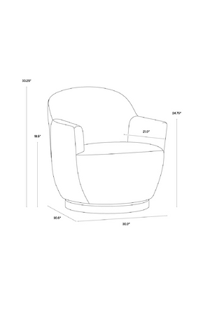 Modern European furniture - Barrel-Back Swivel Lounge Chair - www.oroa.com