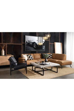 Modern European furniture - Button-Tufted Leather Lounge Chair - www.oroa.com