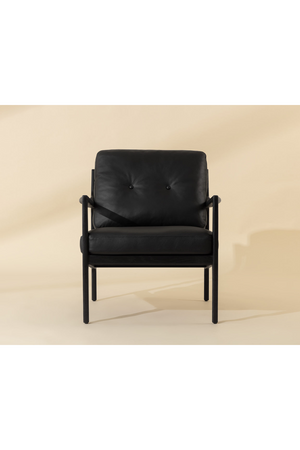 Modern European furniture - Button-Tufted Leather Lounge Chair - www.oroa.com