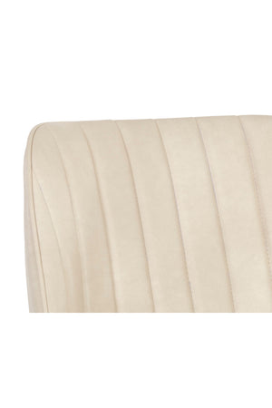 Modern European furniture - Channeled Leather Look Dining Chairs (2) - www.oroa.com