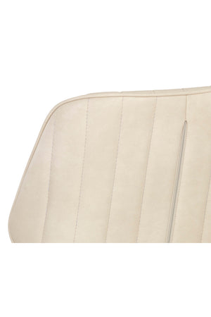 Modern European furniture - Channeled Leather Look Dining Chairs (2) - www.oroa.com