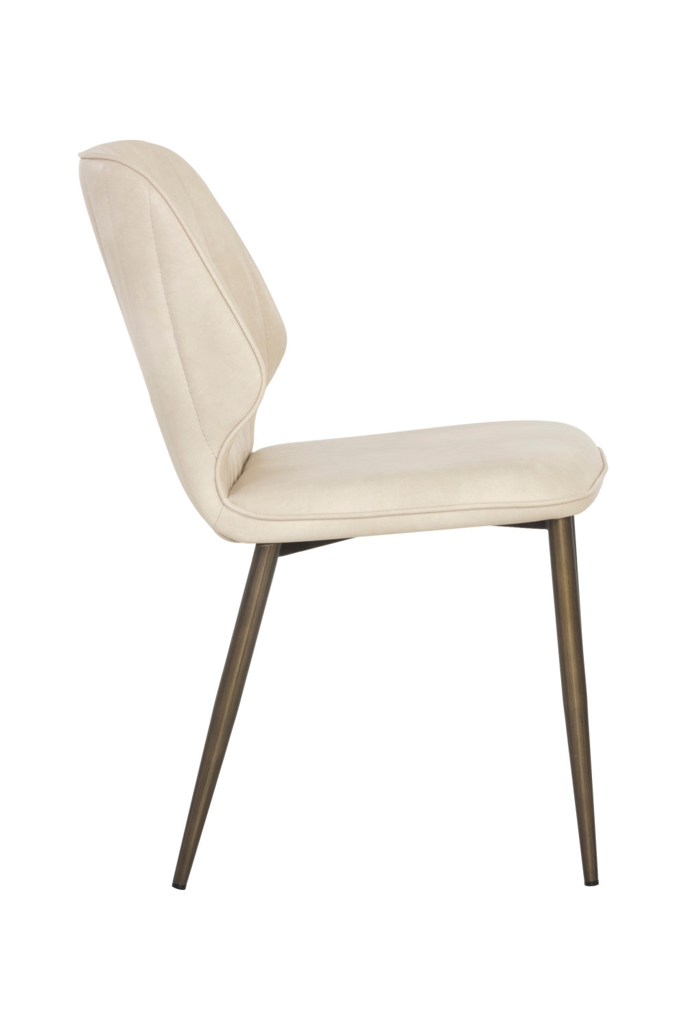 Modern European furniture - Channeled Leather Look Dining Chairs (2) - www.oroa.com
