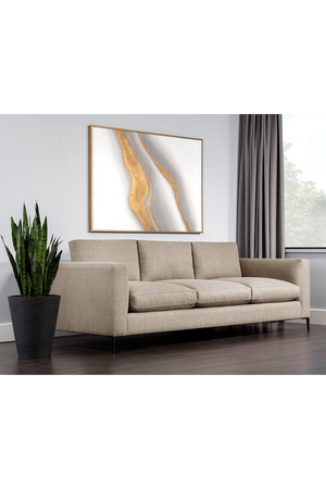 Modern European furniture - Fabric Sofa with Reversible Cushions - www.oroa.com