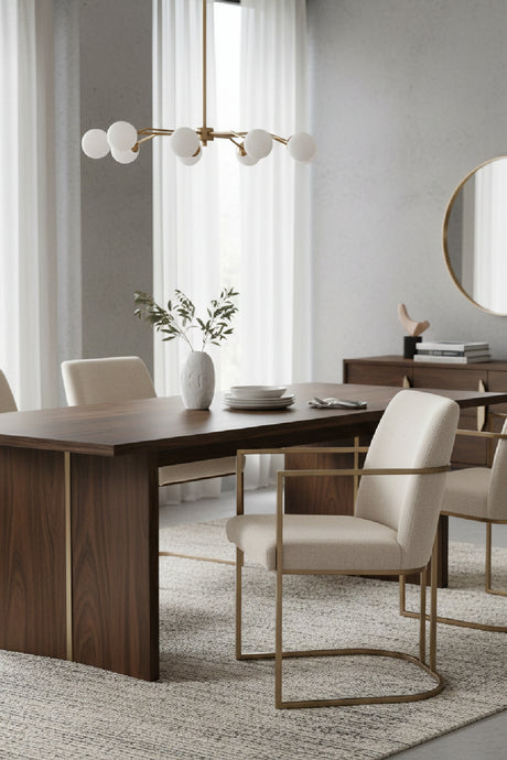   Modern European furniture - Antique Brass Framed Dining Armchair - www.oroa.com | Oroa.com
