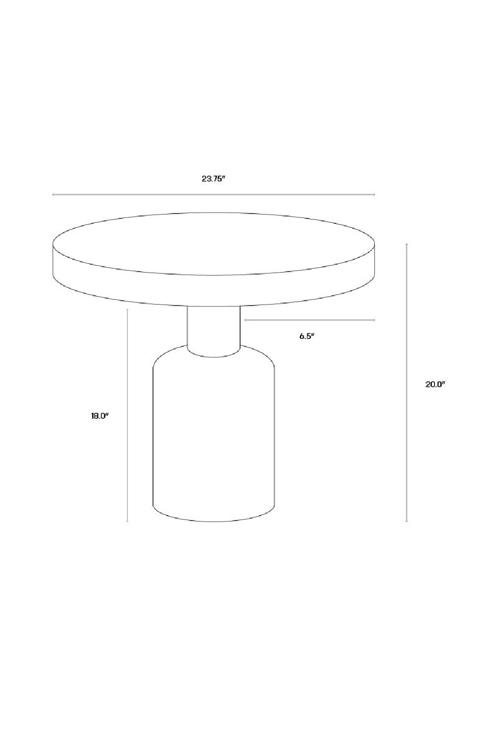 Modern European furniture - Gray Indoor/Outdoor Side Table - www.oroa.com