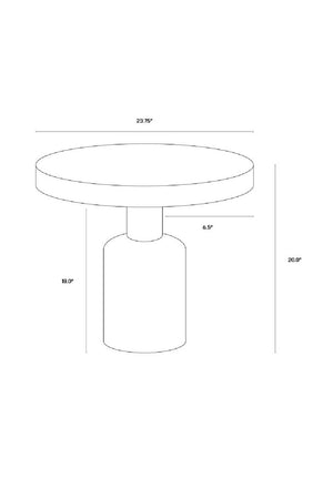 Modern European furniture - Gray Indoor/Outdoor Side Table - www.oroa.com