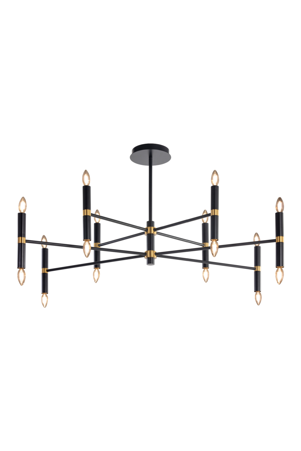 Modern European furniture - Black Tubes 16-Light Chandelier - www.oroa.com