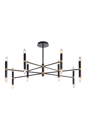 Modern European furniture - Black Tubes 16-Light Chandelier - www.oroa.com