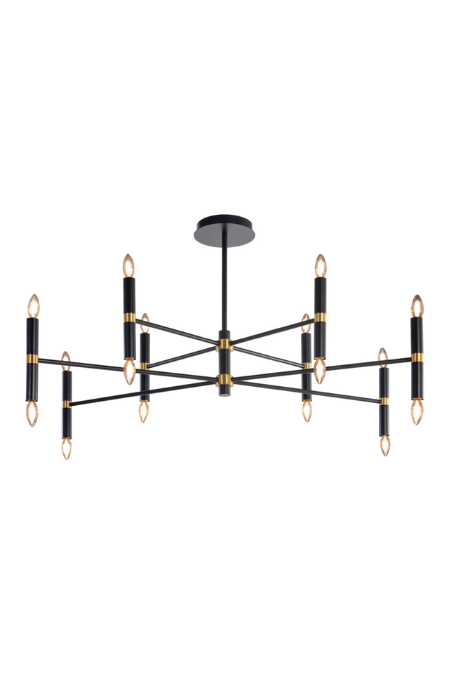 Modern European furniture - Black Tubes 16-Light Chandelier - www.oroa.com