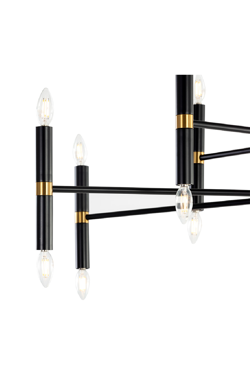 Modern European furniture - Black Tubes 16-Light Chandelier - www.oroa.com