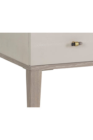 Modern European furniture - Cream Shagreen 4-Drawer Desk - www.oroa.com